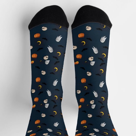 Spooky Niedlich Ghost Halloween Socken | Spaß Spoo (Oben)