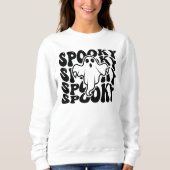 Spooky Niedlich Ghost Halloween Sweatshirt (Vorderseite)