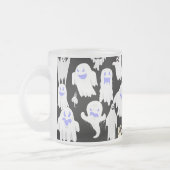 Spooky Niedlich Ghost Illustration Muster - Hallow Mattglastasse (Links)