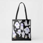 Spooky Niedlich Ghost Illustration Muster - Hallow Tasche (Vorderseite)