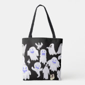 Spooky Niedlich Ghost Illustration Muster - Hallow Tasche (Rückseite)