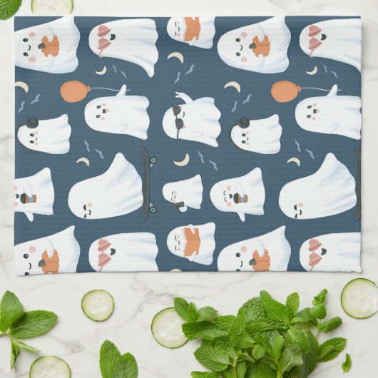 Spooky Niedlich Ghost Kitchen Handtücher - Hallowe (Gefaltet)