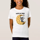Spooky Niedlich Ghost Kitten Trick oder Trete T-Shirt (Vorderseite)