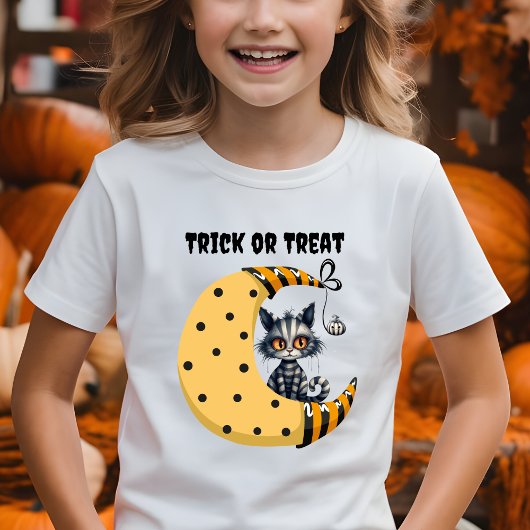 Spooky Niedlich Ghost Kitten Trick oder Trete T-Shirt
