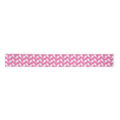 Spooky Niedlich Ghost Pattern Pink Halloween Band Satinband (Vorderseite)