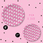Spooky Niedlich Ghost Pattern rosa Papierplatte Pappteller