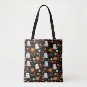Spooky Niedlich Ghost & Pumpkin Pattern Halloween Tasche (Vorderseite)