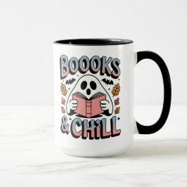 Spooky Niedlich Ghost Reading Book Tasse
