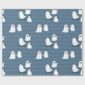 Spooky Niedlich Ghost Wrapping Paper - Halloween-G Geschenkpapier (Flach)