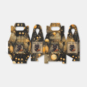 Spooky Niedlich Halloween Cat Personalisiert Geschenkschachtel (Ungefaltet)