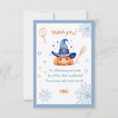 Spooky Niedlich Halloween Geburtstagskind Dankeskarte (Vorderseite)