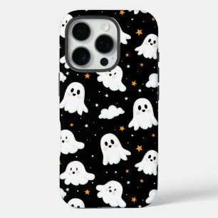 Spooky Niedlich Halloween Ghost Cloudy Star Sky iPhone 16 Pro Hülle