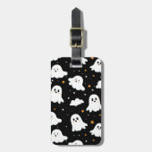 Spooky Niedlich Halloween Ghost Cloudy Star Sky Gepäckanhänger (Vorderseite vertikal)