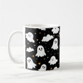 Spooky Niedlich Halloween Ghost Cloudy Star Sky Kaffeetasse (Links)