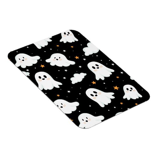 Spooky Niedlich Halloween Ghost Cloudy Star Sky Magnet (Rechte Seite)