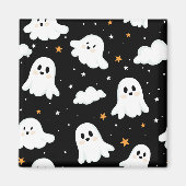Spooky Niedlich Halloween Ghost Cloudy Star Sky Magnet (Vorne)