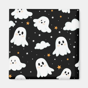 Spooky Niedlich Halloween Ghost Cloudy Star Sky Magnet