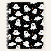 Spooky Niedlich Halloween Ghost Cloudy Star Sky Notizblock (Vorderseite)