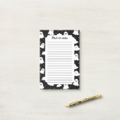 Spooky Niedlich Halloween Ghost Cloudy Star Sky Post-it Klebezettel (Auf Schreibtisch)