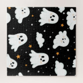 Spooky Niedlich Halloween Ghost Cloudy Star Sky Puzzle (Horizontal)