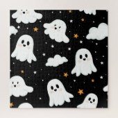 Spooky Niedlich Halloween Ghost Cloudy Star Sky Puzzle (Vertikal)