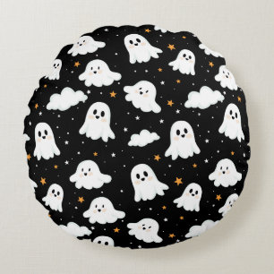 Spooky Niedlich Halloween Ghost Cloudy Star Sky Rundes Kissen