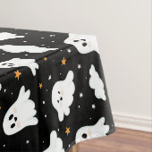 Spooky Niedlich Halloween Ghost Cloudy Star Sky Tischdecke (Beispiel)