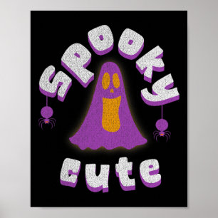 Spooky Niedlich Halloween Ghost Girls Männerfrauen Poster
