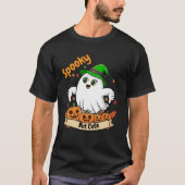 Spooky Niedlich Halloween Ghost Typografy Party T-Shirt (Vorderseite)