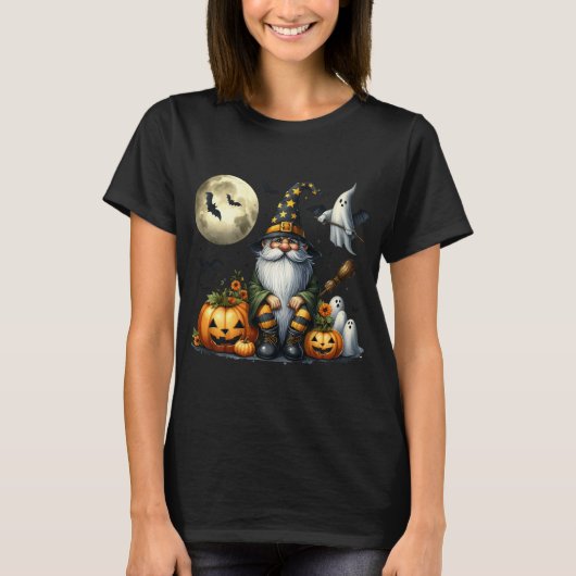 Spooky Niedlich Halloween Gnome 🎃 - Perfektes Ges T-Shirt (Vorderseite)