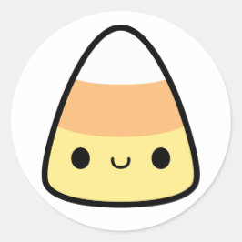 Spooky Niedlich Halloween Kawaii Candy Corn Classi Runder Aufkleber