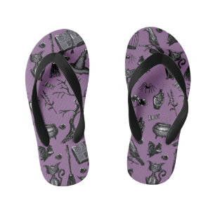 Spooky Niedlich Halloween Lila Kinderbadesandalen