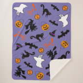 Spooky Niedlich Halloween Sherpa Fleece Blanket Sherpadecke (Vorderseite)