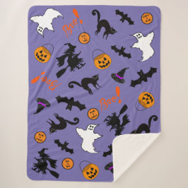 Spooky Niedlich Halloween Sherpa Fleece Blanket Sherpadecke