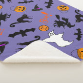 Spooky Niedlich Halloween Sherpa Fleece Blanket Sherpadecke (3/4)