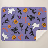 Spooky Niedlich Halloween Sherpa Fleece Blanket Sherpadecke (Vorderseite (Horizontal))