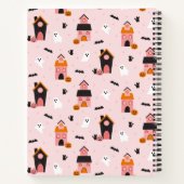 Spooky Niedlich Halloween Spuk Häuser Personalisie Notizblock (Rückseite)