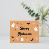 Spooky Niedlich Happy Halloween Postkarte (Stehend Vorderseite)