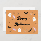 Spooky Niedlich Happy Halloween Postkarte (Vorne/Hinten)