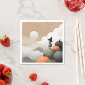 Spooky Niedlich Hexenfarbenkunst Halloween Serviette (Beispiel)