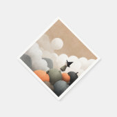 Spooky Niedlich Hexenfarbenkunst Halloween Serviette (Ecke)