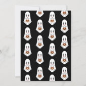 Spooky Niedlich Kawaii Cartoon Ghost Halloween-Par Einladung (Rückseite)