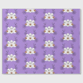 Spooky Niedlich Kawaii Cartoon Ghost Halloween-Par Geschenkpapier (Flach)