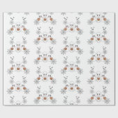 Spooky Niedlich Kawaii Cartoon Ghost Halloween-Par Geschenkpapier (Flach)