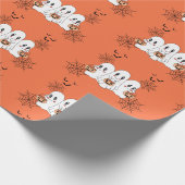 Spooky Niedlich Kawaii Cartoon Ghost Halloween-Par Geschenkpapier (Ecke)