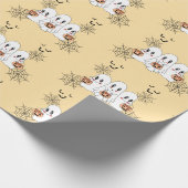 Spooky Niedlich Kawaii Cartoon Ghost Halloween-Par Geschenkpapier (Ecke)