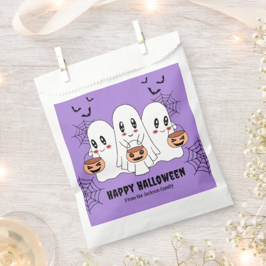 Spooky Niedlich Kawaii Cartoon Ghost Halloween-Par Geschenktütchen (Ausgeschnitten)