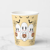Spooky Niedlich Kawaii Cartoon Ghost Halloween-Par Pappbecher (Vorderseite)