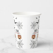 Spooky Niedlich Kawaii Cartoon Ghost Halloween-Par Pappbecher (Rechts)