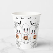 Spooky Niedlich Kawaii Cartoon Ghost Halloween-Par Pappbecher (Vorderseite)